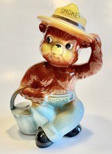 Vintage 1960s Smokey The Bear Ceramic Piggy Bank Collection Piece picture