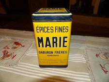 Antique advertising sheet metal box, fine spices, Daburon brothers, collection picture