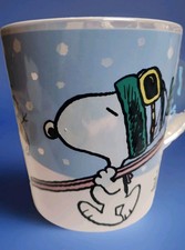 Peanuts Snoopy Woodstock Winter Ski Mug Iridescent Blue By Zrike picture