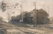 1908 RPPC Glen Ellyn Illinois Main St & Hillside DuPage County Photo Postcard picture