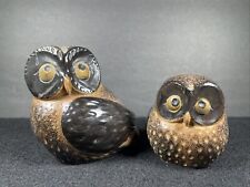 Vintage Otagiri OMC Owl Figurines 2, Made In Japan Bird Mid Century Labels picture