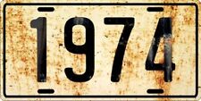 Dodge, Ford or Chevrolet antique vehicle 1974 Weathered License plate picture