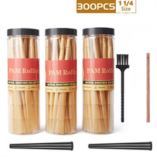 300Pack 1 1/4 Size W/Filter Tip Pre Rolled Cones with Stick and Tube picture