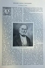 1893 English Postal Reformers Sir Rowland Hill Lord Elgin Duke of Rutland picture