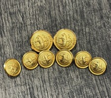 Brooks Brothers Replacement Waterbury Button SET Golden Fleece 6 CUFF & 2 FRONT picture
