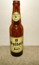 1950's WALTER'S BEER 12 oz paper label bottle EAU CLAIRE, WISCONSIN picture