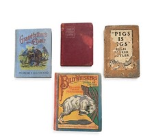 Antique Book Lot 4 Irving Grandfathers Chair Pigs Billy Whiskers Rare picture