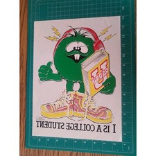 Vintage 1989 I Is A College Student Heat Transfer Iron On Original Large See Pic picture