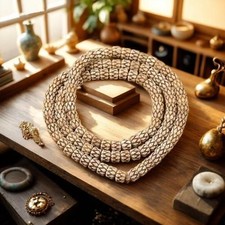 8mm Tibetan Carved 108 Bead Prayer Necklace Pendant Bracelet picture