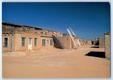 c1960 Pueblo Acoma New Mexico NM Vintage Postcard Street Scene Front Building picture