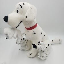 Vtg Large Novelty Inc Dalmatian Plush Stuffed Dog w 3 Puppies Very Rare picture
