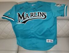 VINTAGE MAJESTIC DIAMOND COLLECTION 1997 FLORIDA MARLINS TEAM SIGNED AUTO JERSEY picture