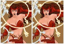 (2) 2008 Upper Deck Marvel Masterpieces Set 2 #72 Scarlet Witch Card Lot picture