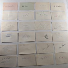 Vintage SIGNED Baseball Players Deceased 3 x 5 Index Cards Guar PASS PSA (150cd) picture