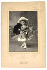 Antique Cabinet Card Photo Pretty Young Girl ID'd Elizabeth Howe Worcester MA picture