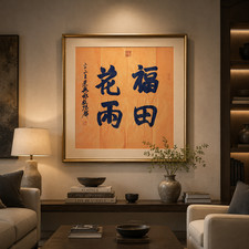 Original 27in Chinese Calligraphy Wall Art Buddhist Blessing Peace Zen Decor picture
