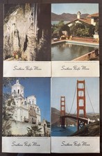 Vintage Southern Pacific Railroad Dining Car Menus 1940’s, Set of 4 picture