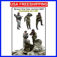 1/35 Scale Resin Russian Tank Crew and Scout Model Kit Unassembled and Unpain... picture