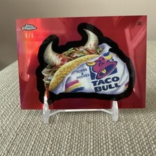 2026 Topps Chrome Wacky Packages Taco Bull #31 Red Refractor #5/5 picture