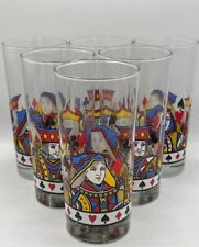 Vintage MCM Libbey ‘Kings & Queens’ Highball Glasses - Per Glass - 8 Available picture