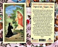 Prayer to St. Margaret Mary - Laminated Holy Card 111E picture