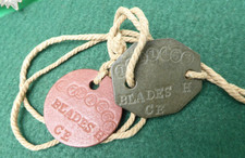 WW11  1939-45 PAIR OF BRITISH ARMY DOG TAGS NAMED picture
