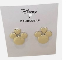 BaubleBar Disney x BaubleBar Mickey Mouse Head Gold Tone Stud Earrings picture