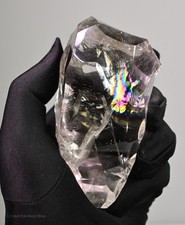 Natural Clear Quartz Crystal Freeform Large Rainbow Inclusion w/ Display Stand picture