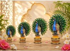 Indian Hand Painted Decorative Peacocks picture