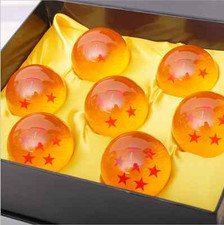 New Dragon Ball Z Stars Crystal Glass Ball 7pcs with Gift Box LARGE 76MM picture