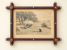 Large Antique Tramp Art Frame, 30