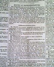 Bleeding KANSAS-NEBRASKA ACT Western Expansion Slavery Question 1854 Newspaper picture