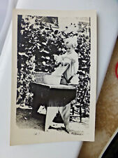 Old RPPC Cute Little Girl Washing Clothes Outside Washboard Tub Real Photo picture