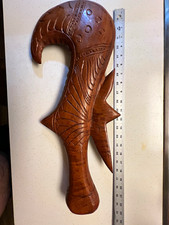 Hand Carved Hawaiian koa Wood Hawaiian weapon for protection, picture