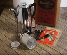 SUNBEAM PERCOLATOR Model AP 8 Cup Electric Coffee Pot Original Box NOS picture