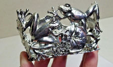 2007 ARTHUR COURT FROGS & LILY PADS SUGAR PACKET HOLDER, picture
