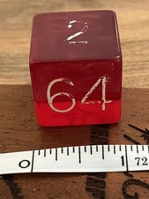 Rare Vtg Backgammon Doubling Cube Bakelite (Tested)Red Translucent 1’ Inch picture