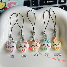 5Pcs/set Chiikawa Hachiwarem Usagi Resin Cell Phone Lanyards Chain Pendant picture