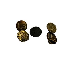 Vintage Authentic Set of 5 WW2 US Collar Pins picture