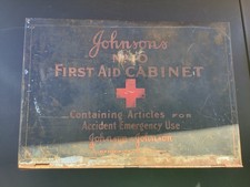 Vintage Johnson Industrial First Aid cabinet - Circa 1930 picture