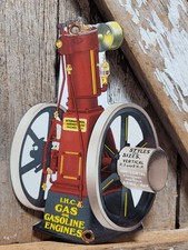 VINTAGE INTERNATIONAL HARVESTER PORCELAIN SIGN RARE OLD GAS ENGINE FARM TRACTOR picture
