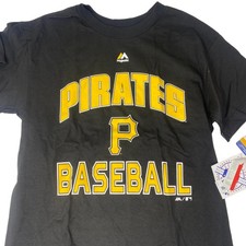 Pittsburgh Pirates Baseball Team T-shirt Youth M 10 /12 official Majestic MLB picture