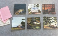 Vintage 12 pack assorted RV trailer camping Christmas Cards and envelopes picture