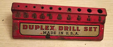Vintage Cast Metal Duplex Drill Set Bit stand picture