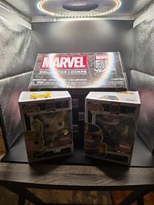 Funko Pop THANOS and LOKI (Marvel 80 Years) Collectors Corps with collector box picture