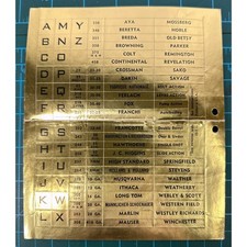 Vintage Buddy Schoellkopf Gold Foil Gun Case ID Decal Sheet Winchester Remington picture
