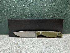 CUSTOM BURNING PINES EDC HUNTNG CAMPING FISHING KNIFE OD Green 14C28N picture