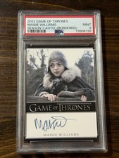 2012 Rittenhouse Game of Thrones Maisie Williams Arya Stark Auto PSA 9 Pop 3 picture
