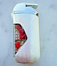 Vintage Elegance Blonde Sexy Girl Stripping Butane Refillable Metal Lighter picture