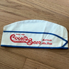 Rare c. 1948-53 Cook's Ale “Bottled Air Free”Beer Advertising Cloth Hat NOS picture